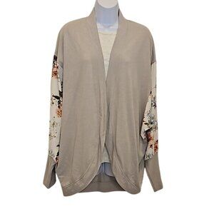 Doe & Rae Open Cardigan Top Size Small New Floral Business Casual Spring Office